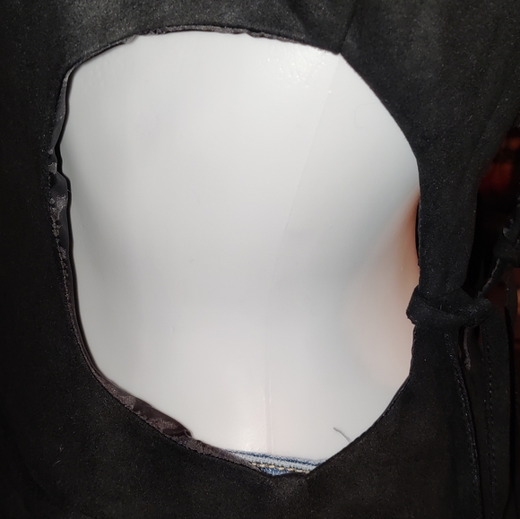 NWT-Faux Suede Cutout Blazer - Picture 4 of 10